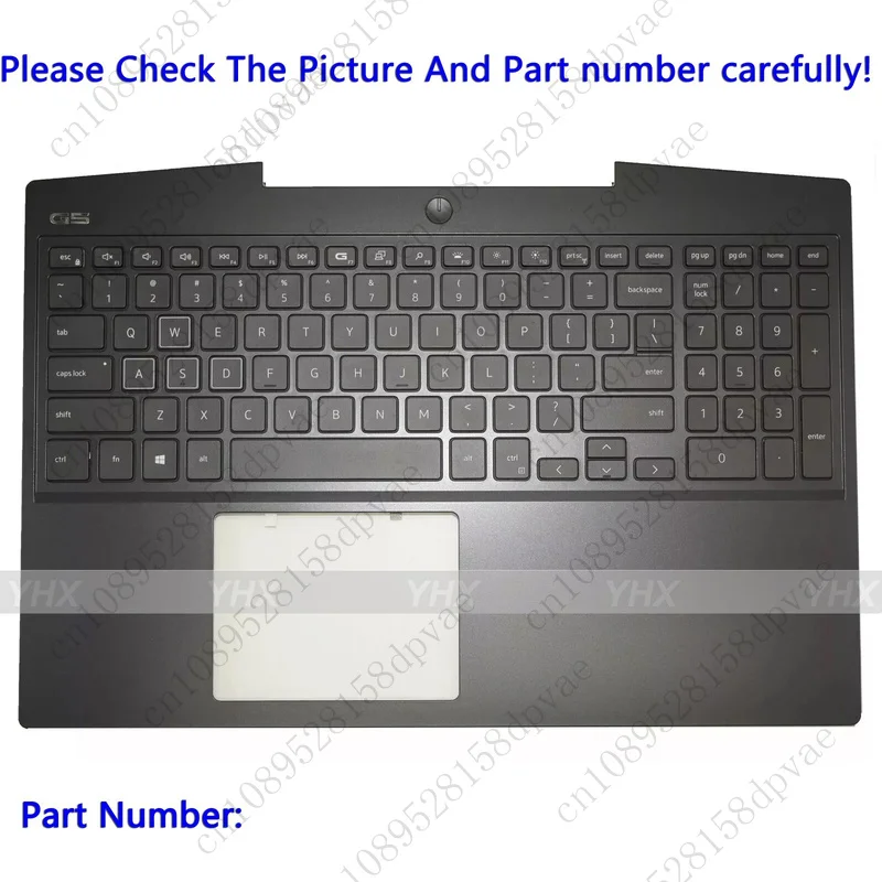 

GYX New Palmrest Upper Case w/RGB US Backlit Keyboard For Dell G5 15 5500 01RPF5.