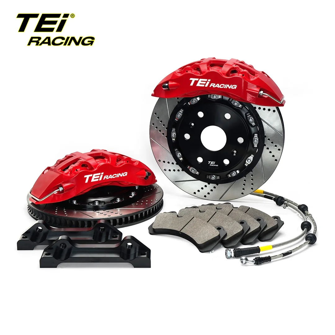 TEI-RACING SR6 6 PISTON Froged Split High Performance Brake CALIPER With 332/355 mm disc For 17 18 inch rim car