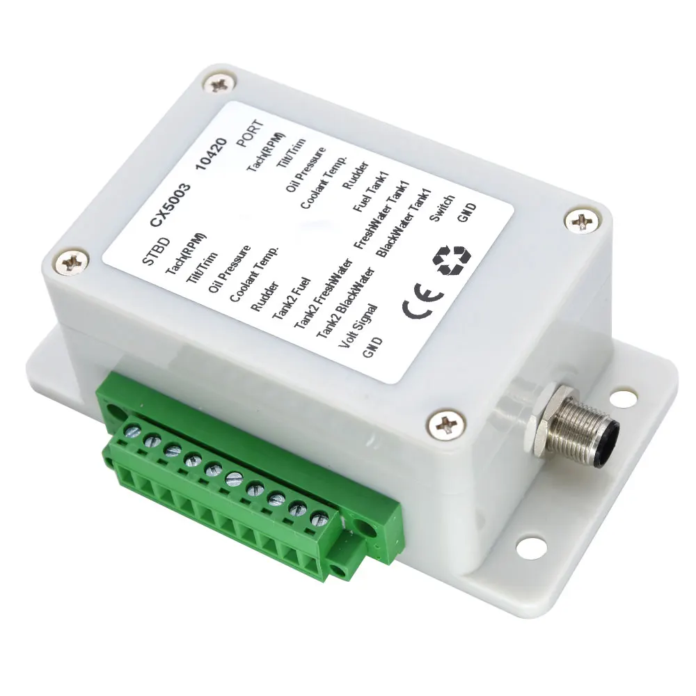 Dual Channel NMEA 2000 Multifunction Converter 0-190 ohm Up to 18 sensors CX5003 NMEA2000 Converter For Boat Yacht Marine sensor