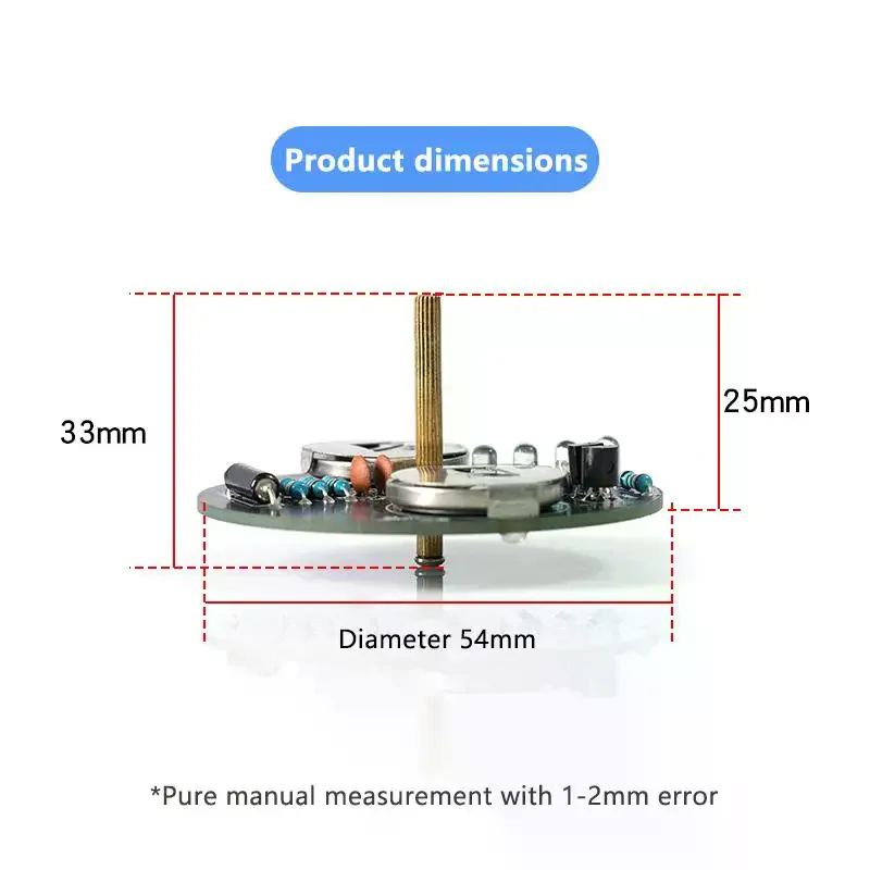 Zestaw DIY Żyroskop LED z Efektem Rotacji, Migające Światła, Płytka Obwodu do Ćwiczeń Lutowania, Zestaw Elektroniczny dla Początkujących do Nauki Lutowania
