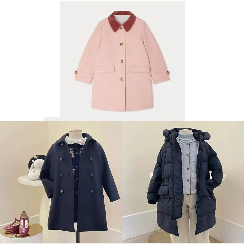 

pre-sale 2025 Winter BP Baby Girls Padded Coat boys Jacket Wool Leopard Print Coat children warm down coats for baby kids