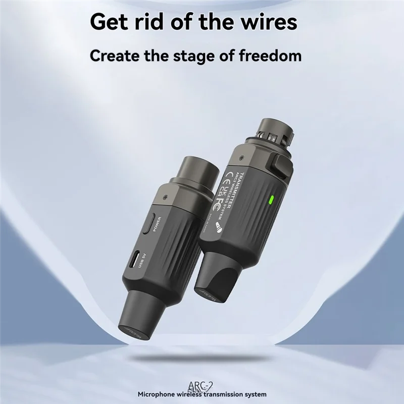ABJM-AROMA ARC2 Wireless Microphone System XLR Microphone Transmitter Receiver For Dynamic/Harmonic Mics/PA/Mixer/DSLR Camera