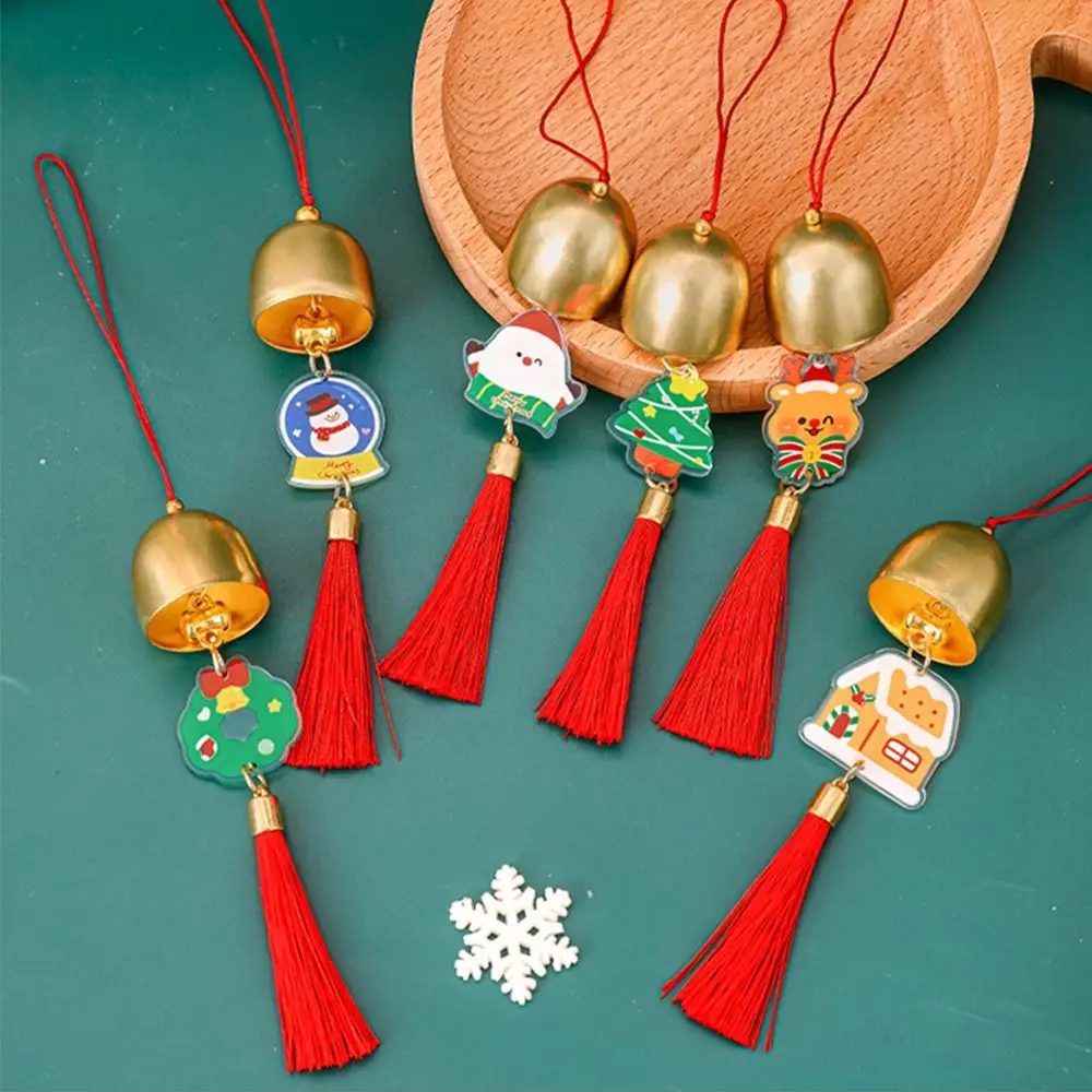 ใหม่อะคริลิคคริสต์มาส Bell เหล็กแบบพกพา Santa Bell WIND CHIME