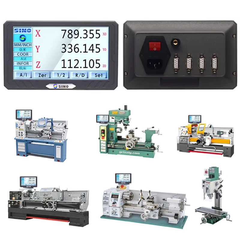 سينو LCD DRO 1 2 3 4 محور شاشة تعمل باللمس شاشة القراءة الرقمية لمقياس SDS2MS SDS3MS SDS6-2V SDS6-3V SDS2-3VA SDS200 SDS200S