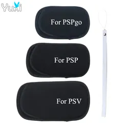 YuXi-Sac de rangement de protection souple pour PSP, étui en poudre avec lanière de poignet à la main, console PSV PSP Go, 1000, 2000, 3000