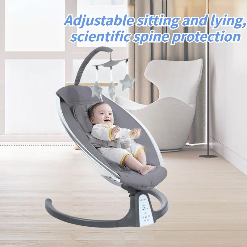 Newborn Baby Rocking ChairIntelligent Electric Bassinet Comfort ChairLounger Seatable and reclinable Adjustable Sleeping