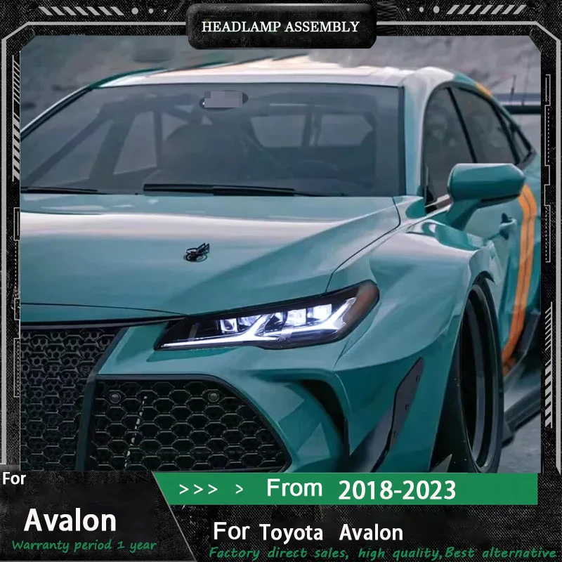 

Car Lights For Toyota Avalon 2018-2023 New Fish Bone Style Design LED Front Lamp Assembly Exterior HeadLamp Accessories
