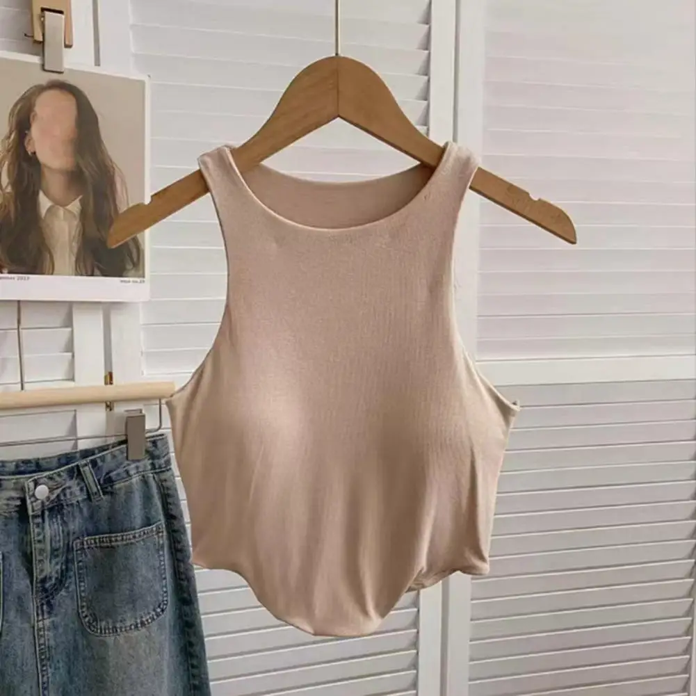 2026 Summer Women Top with Cups Comfortable U Sports Bra For Running Yoga Gym Tank Top Women's Crop Tops