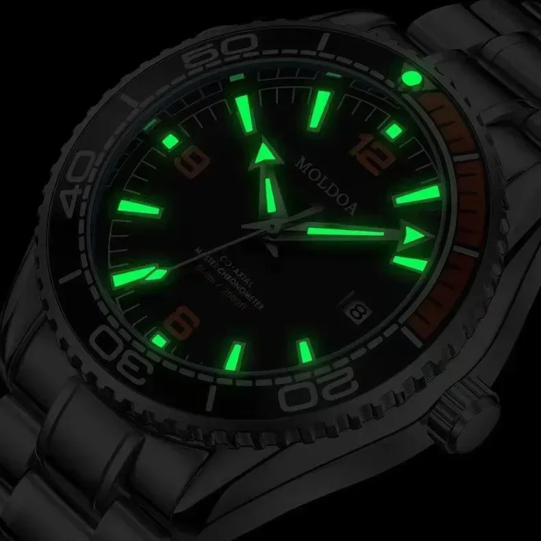 Automatic Movement Mens Quartz Watches Hollow Calendar Waterproof Luminous Watch Fashion Business Watchs Men's Gift Reloj Hombre