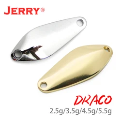 Jerry Draco 50pcs 2.5g 3.5g 4.5g Micro Spoons Fishing Lure Unpainted Blank Area Trout Spoons Spinner Bait Pesca Blinkers