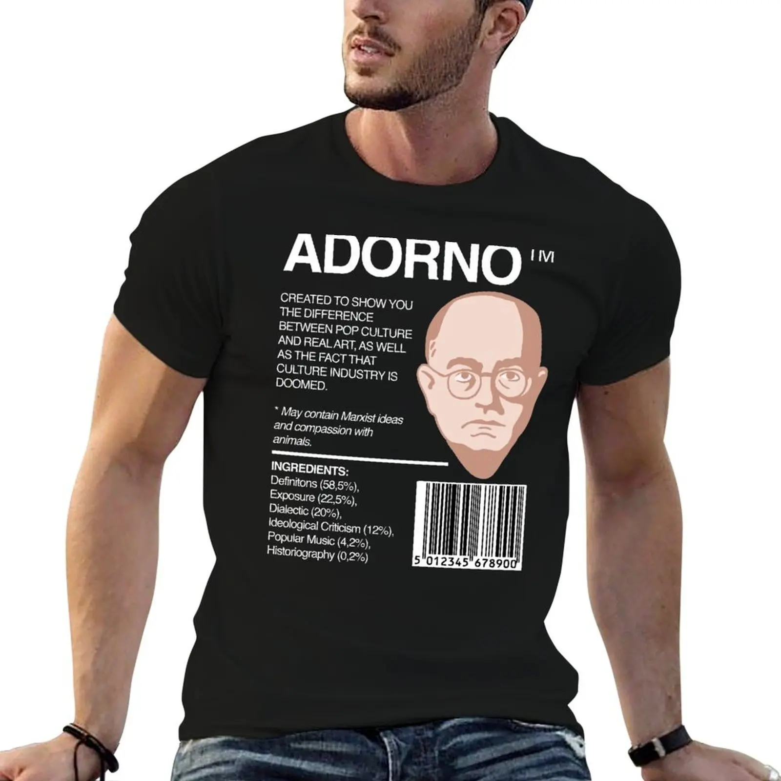 Adorno Package - Theodor Adorno - T-shirt décontracté à manches courtes sur le thème de la philosophie
