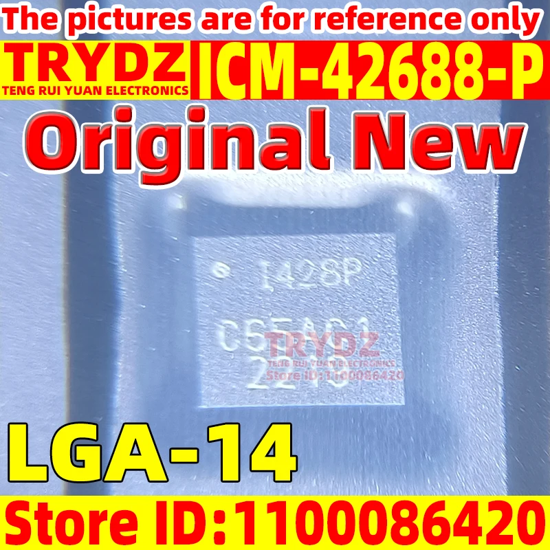 10-1 قطعة جديد الأصلي ICM-42688-P LGA-14 6-محور MEMS محس حركة 3-محور جيروسكوب + 3-محور التسارع