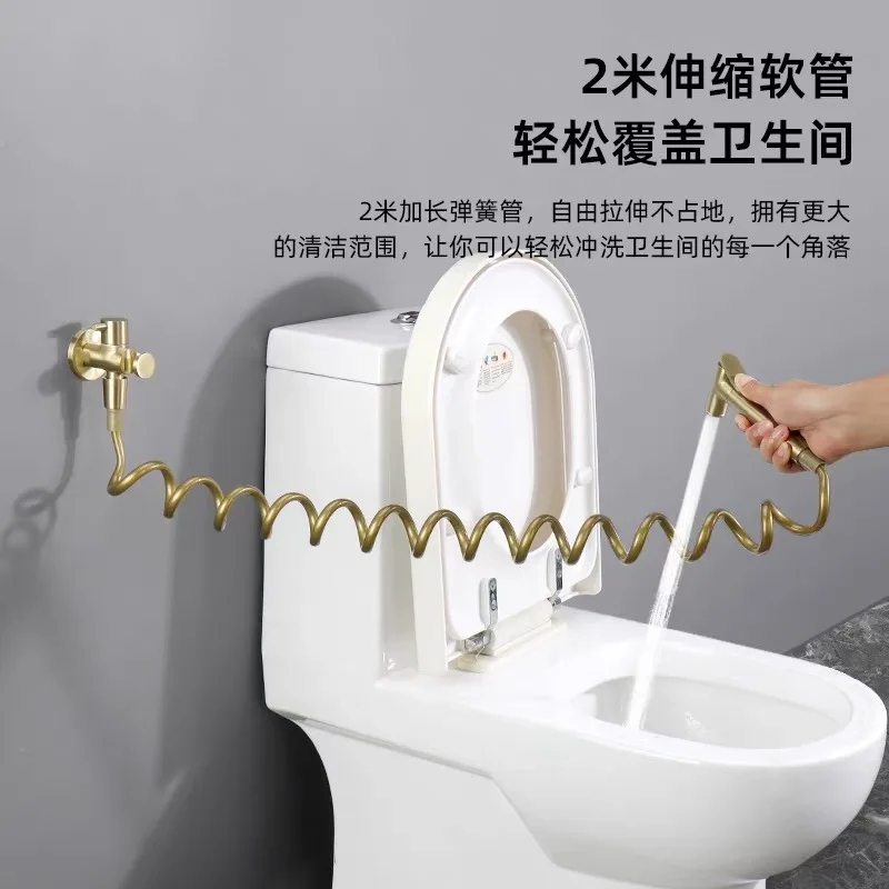 النحاس يده بيديه للحمام البخاخ اكسسوارات الحمام الأسود بيديت صنبور للحمام البخاخ دش رئيس التنظيف الذاتي الأبيض