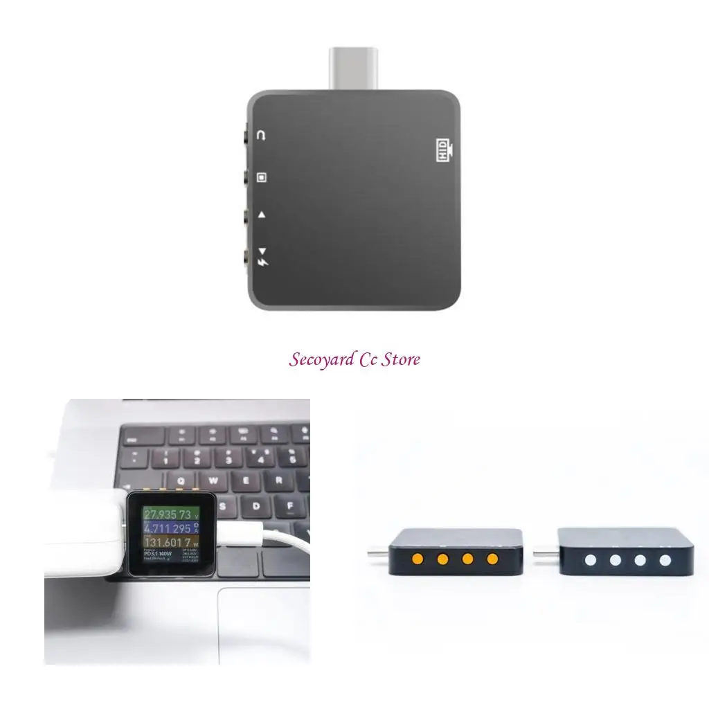 

N3UC KM003C Portable USB C Fast Charging Tester PD3.1 Digital Voltmeter Ammeter Power Tester 50V 6A USB Capacity Tester