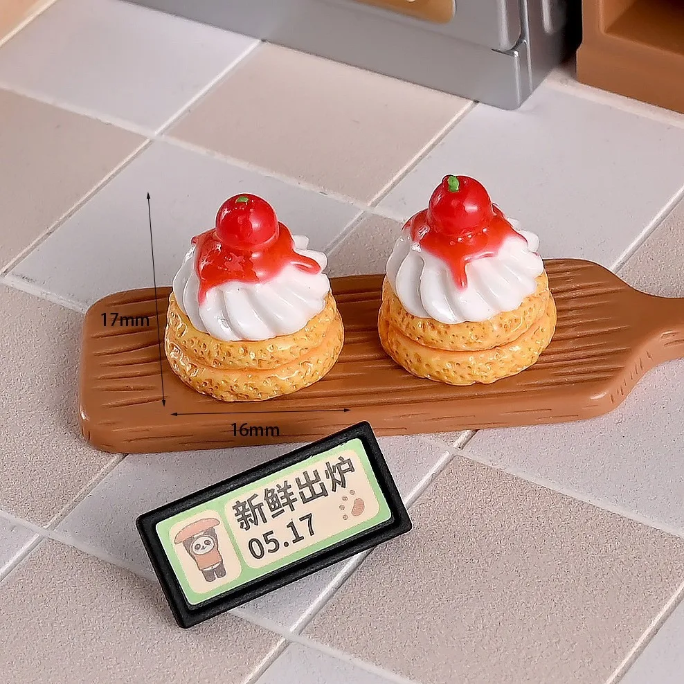 9 Styles Fake Cake Play Food Resin Charms Flatback DIY Dollhouse Kitchen Decor Cream Craft Baking Game - view 6