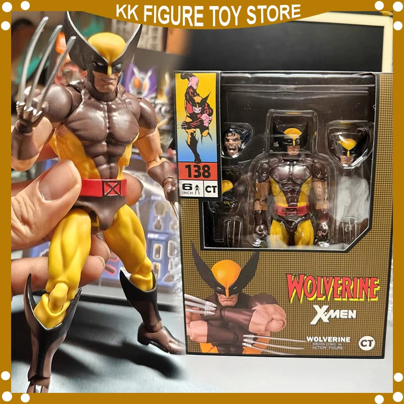 new Ct Toys Wolverine Figure Brown Comic Mafex 138 X-Men Deadpool 3 Movie Anime Action Figure Model Statue Toys Christmas Gifts