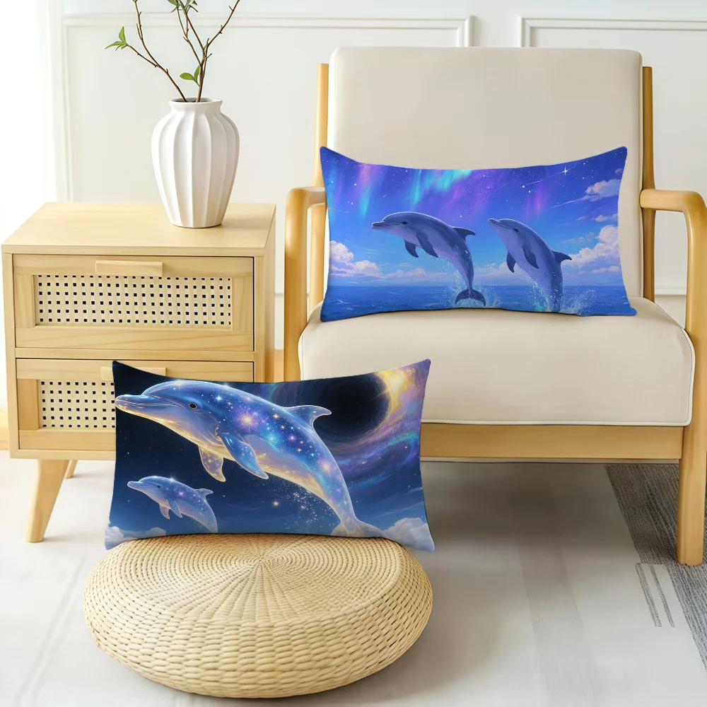 Ocean Animals Dolphin cushion cover Hit Product Home Sofa living Room Double-sided Soft Decorative Pillow Cover