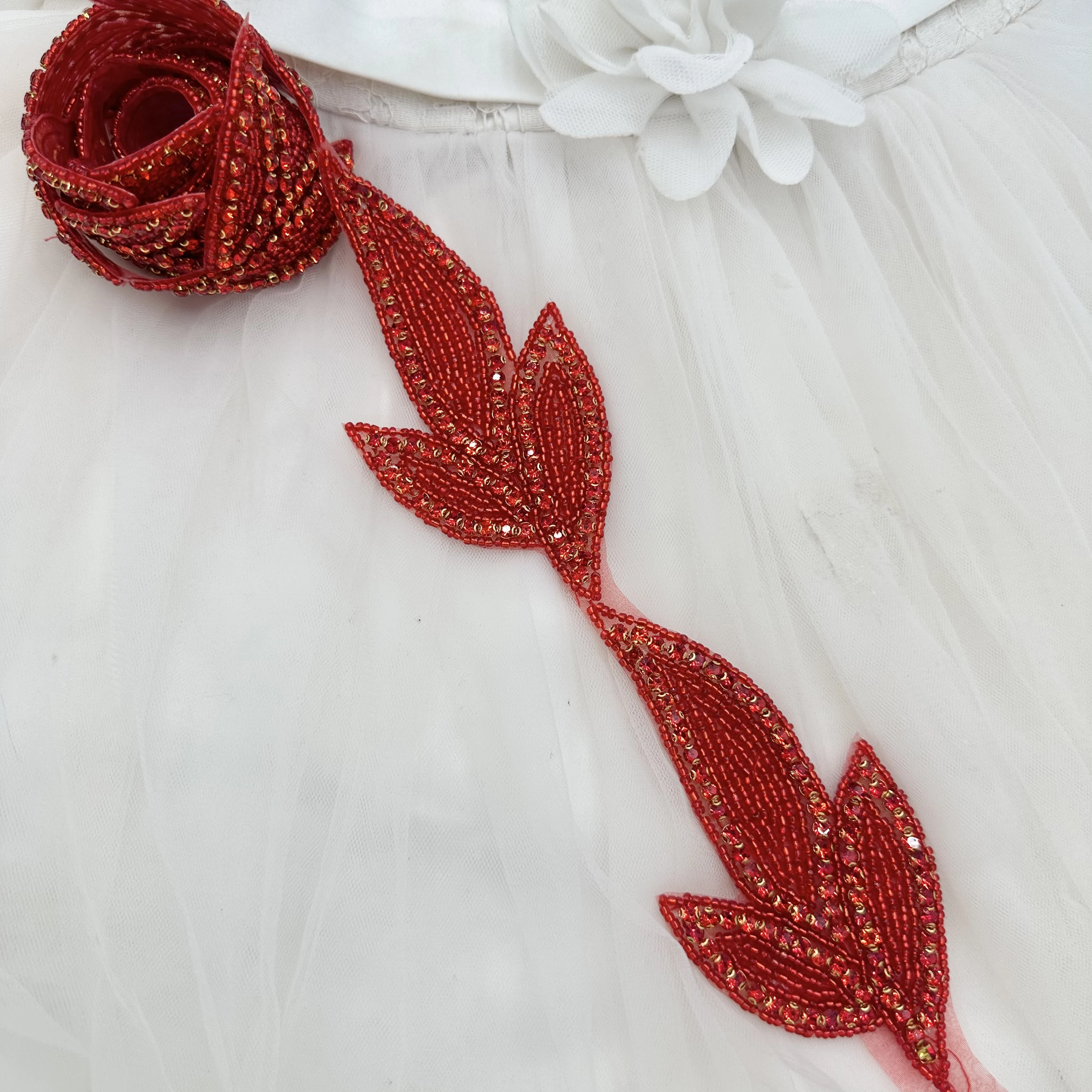 Perles noires en forme de feuille, accessoire de robe de soirée en cristal, bijoux de mode à coudre soi-même pour vêtements de fête et sacs à main
