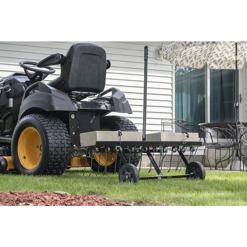 48-Inch Lawn Dethatcher, Medium, Black