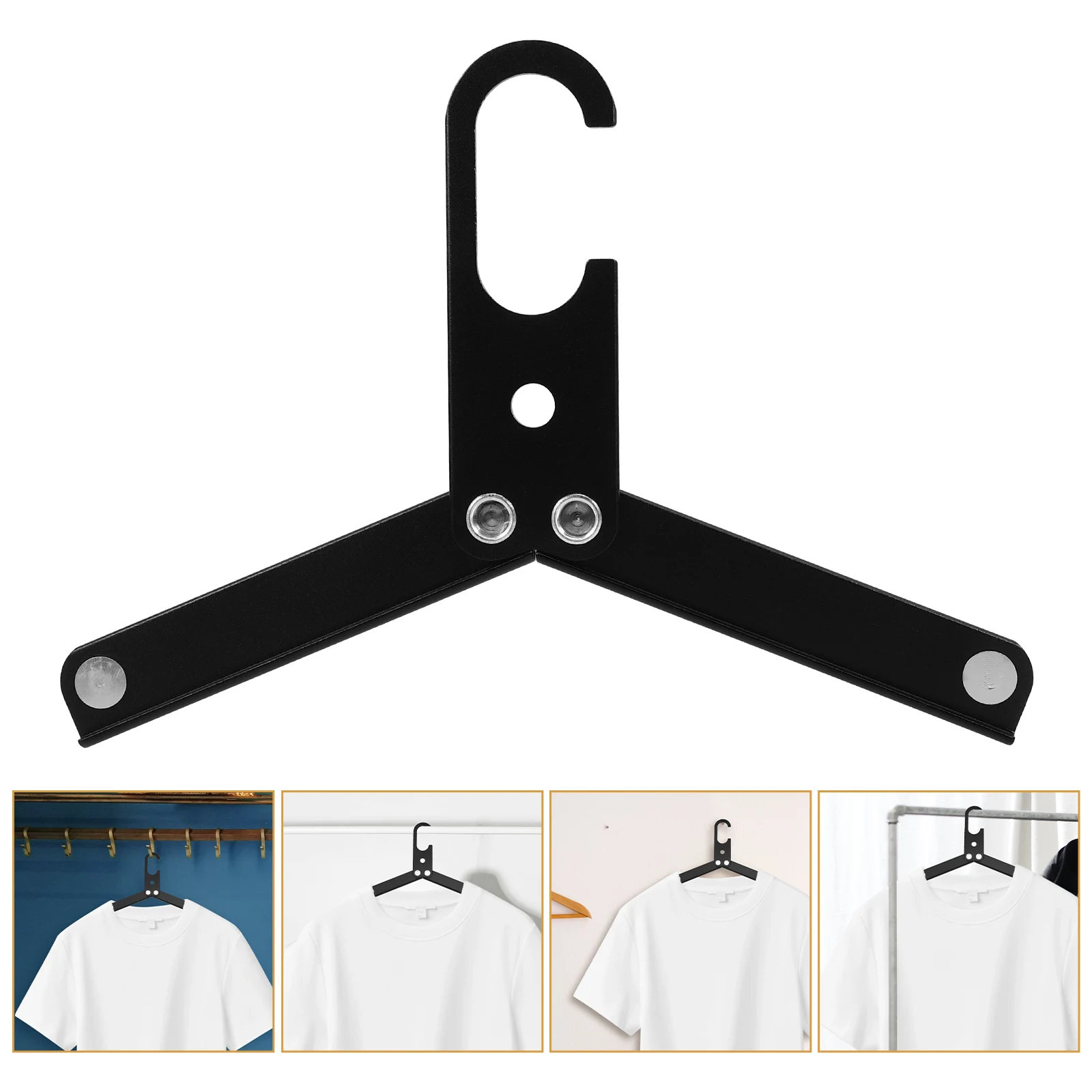 

3 Pcs Travel Hanger Folding Hangers for Traveling Clothes Tourism Saving Stainless Steel Foldable Suitcase