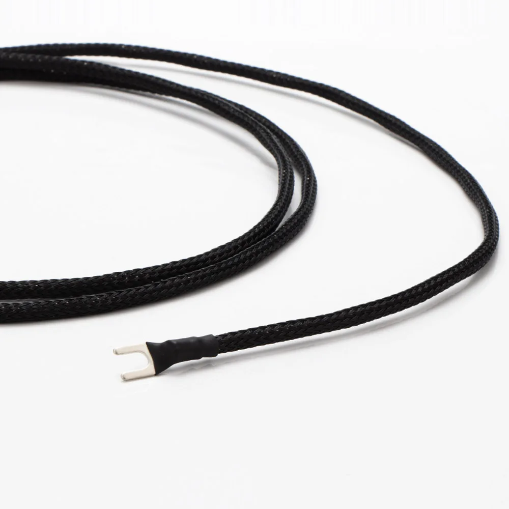 Przewód uziemiający HIFI Audio do gramofonów, realistycznych odtwarzaczy płyt winylowych MCS, głośników CD, wzmacniaczy, kabel mostkowy posrebrzany OCC, złącze bananowe do widełkowego. — zdjęcie produktu 3