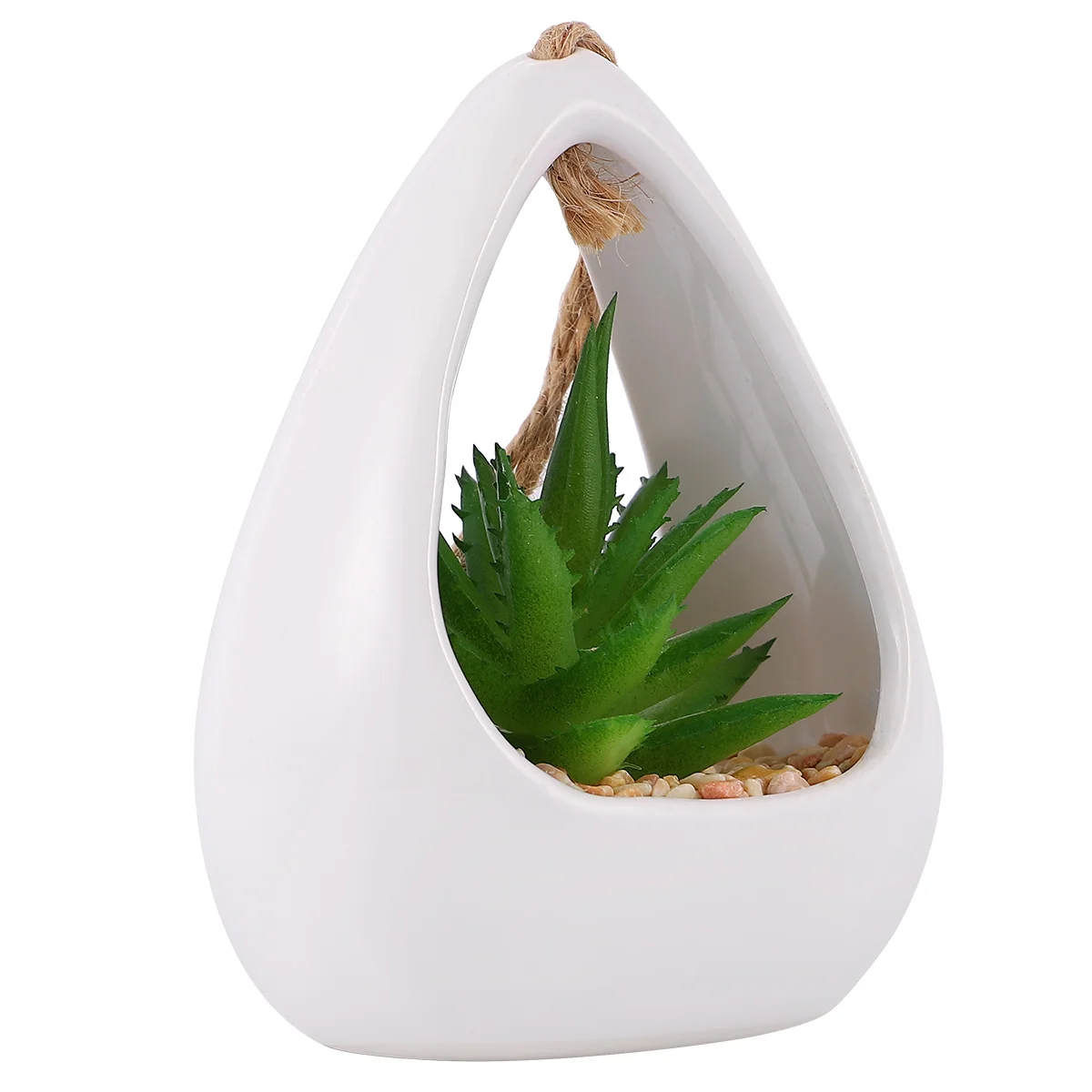 

Mini Hanging Ceramic Flower Pot Small Succulent Holder Multifunctional Plant Potted Holder for Home Garden Hanging Flower Pot