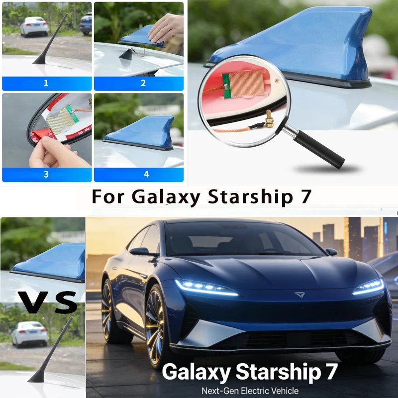 

For Galaxy Starship 7 Car Trunk Anti-Collision Reflective Warning Safety Tape 1Pcs Auto Rear Bumper Protector Sticker