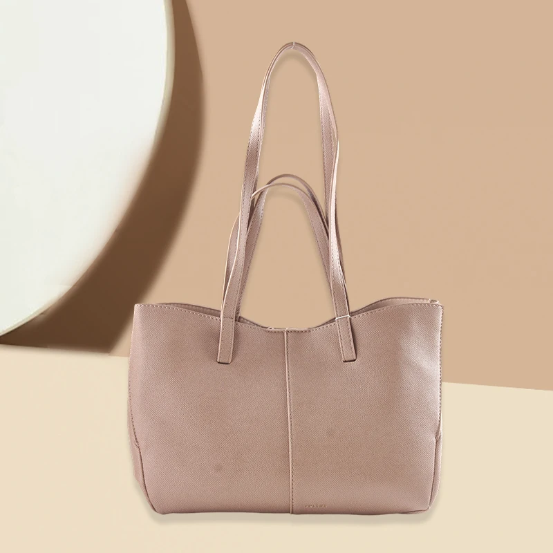 Underarm Tote Bag Leather Tote Bag Shopping Tote Bag Solid color commuter travel bag with wallet shoulder grocery storage bag