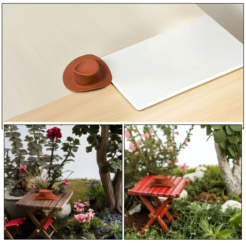 60 piccoli cappelli da cowboy per realizzare forniture per feste dell'Ovest selvaggio, mini cappelli con dettagli squisiti per la decorazione, mini cappello marrone