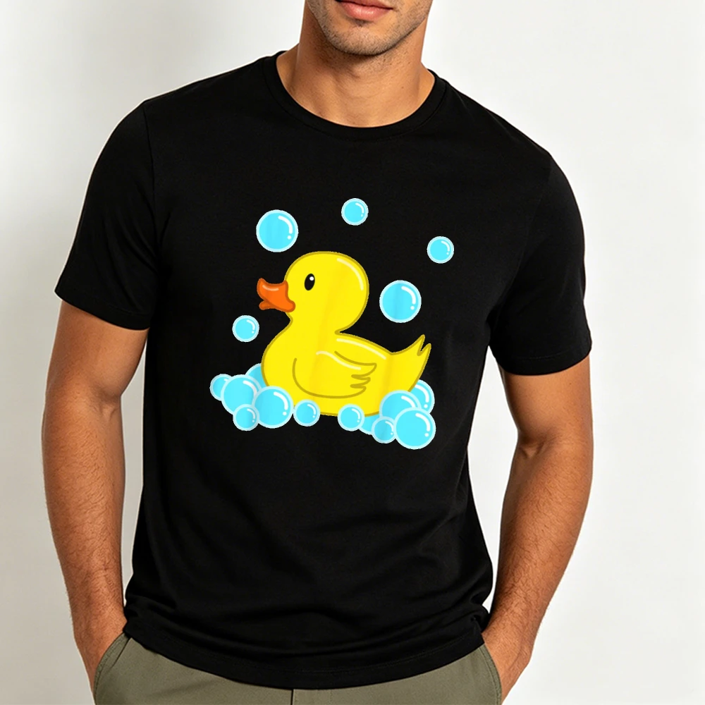 Rubber Duck Bath - تي شيرت رجالي بطبعة بطة مطاطية