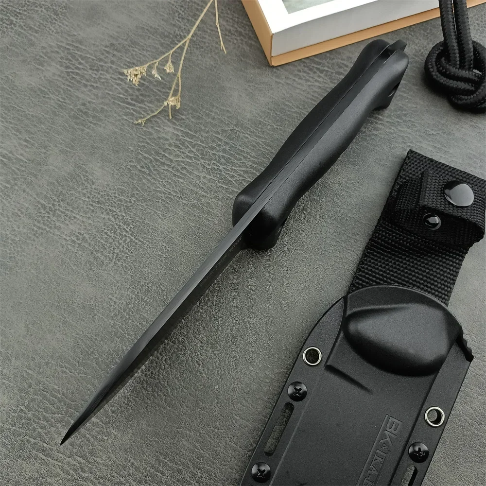 جديد KB شفرة مثبتة سكين BK2 سكين تخييم خارجي 8Cr13Mov شفرة ألياف النايلون مقبض EDC بقاء الصيد التنزه أداة هدية