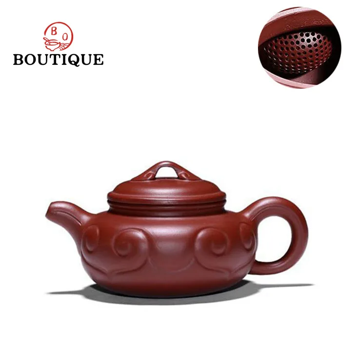 

210ML Yixing Teapot Zisha Dahongpao As Wishes Teapot Handmade Kettle Household Ball Hole Infusion of Tea Kettle Tea Set Teaware