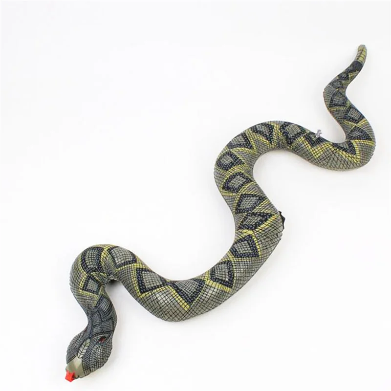 A47F-Serpente gonfiabile per false serpenti gonfiabili per oggetti di scena da giardino per spaventare uccelli scoiattoli