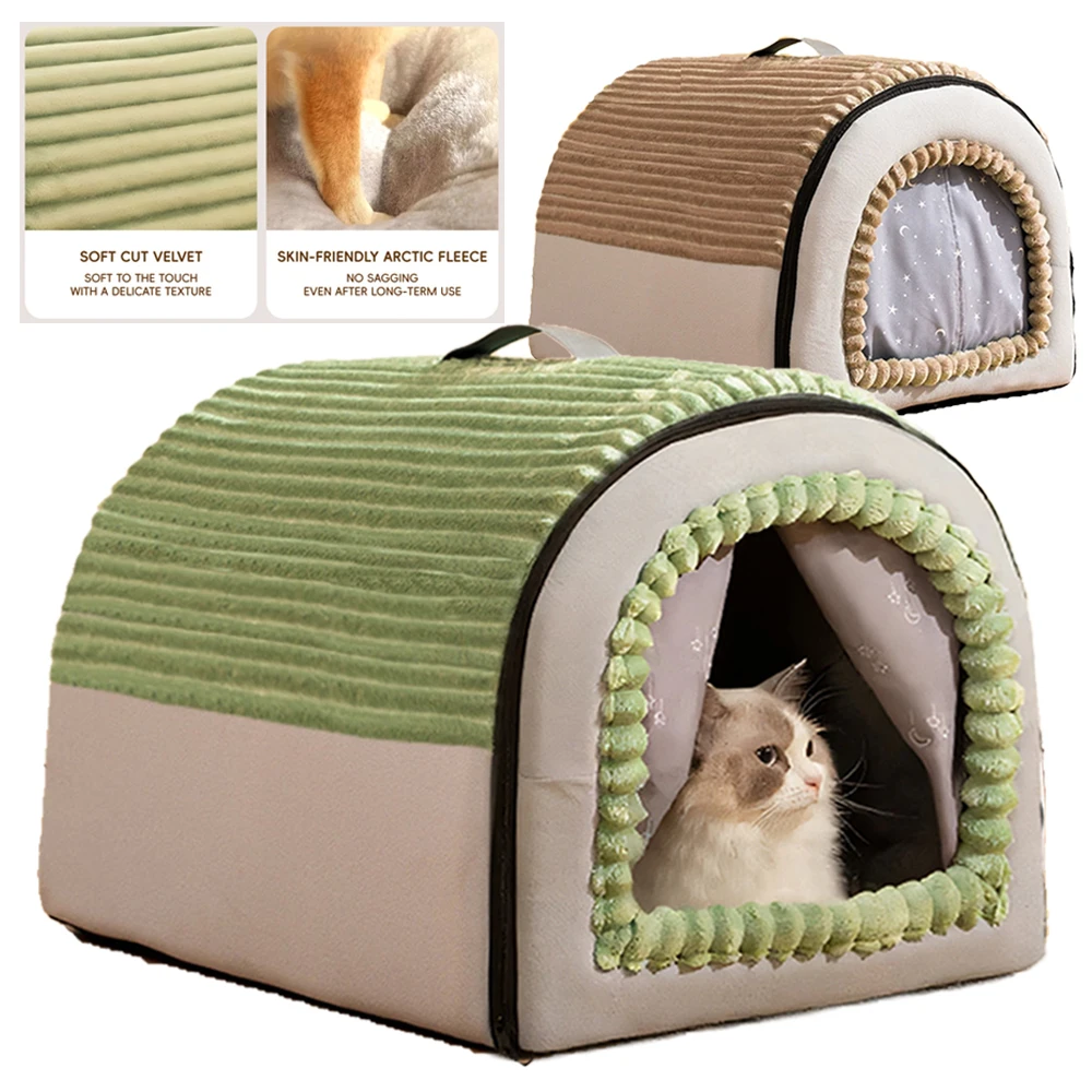 

Big Dog Kennel Warm Winter Dog House Mat Detachable Washable Dogs Bed Nest Deep Sleep Tent for Medium Large Dogs House Supplies