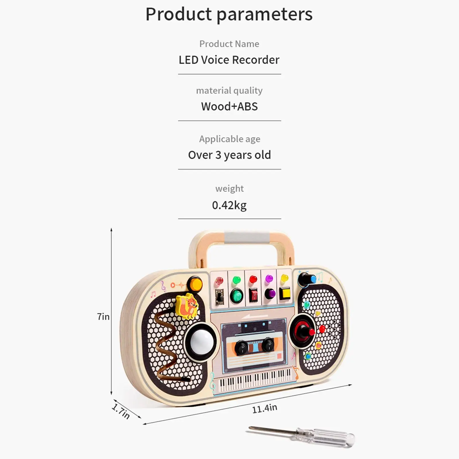 Tablero sensorial de interruptor de iluminación para actividades de regalos preescolares