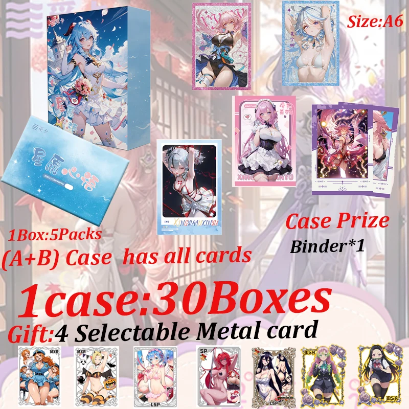 New A6 Size Goddess Card Star Wish Heart Language Board Doujin Booster Box Hobby Game Card Spicy Rare Card LSP SSP SSR Toy Gifts