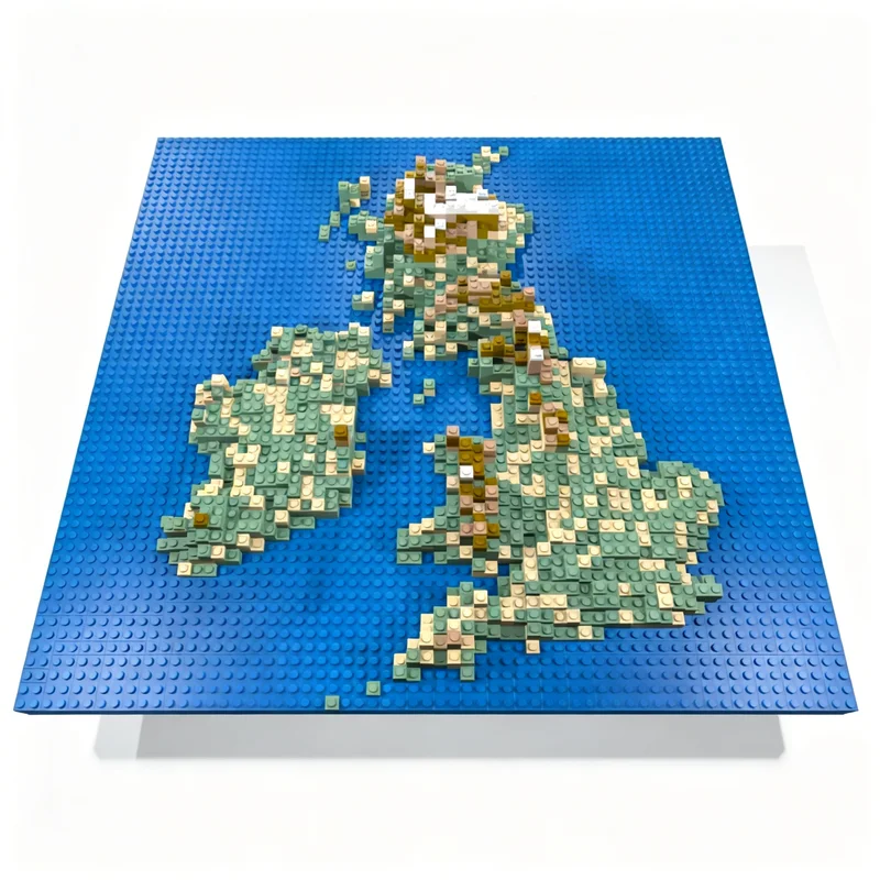 3218pcs MOC United Kingdom Ireland Classic Model Building Blocks Toys Birthday 3D DIY Education Display Brick Assemble Idea