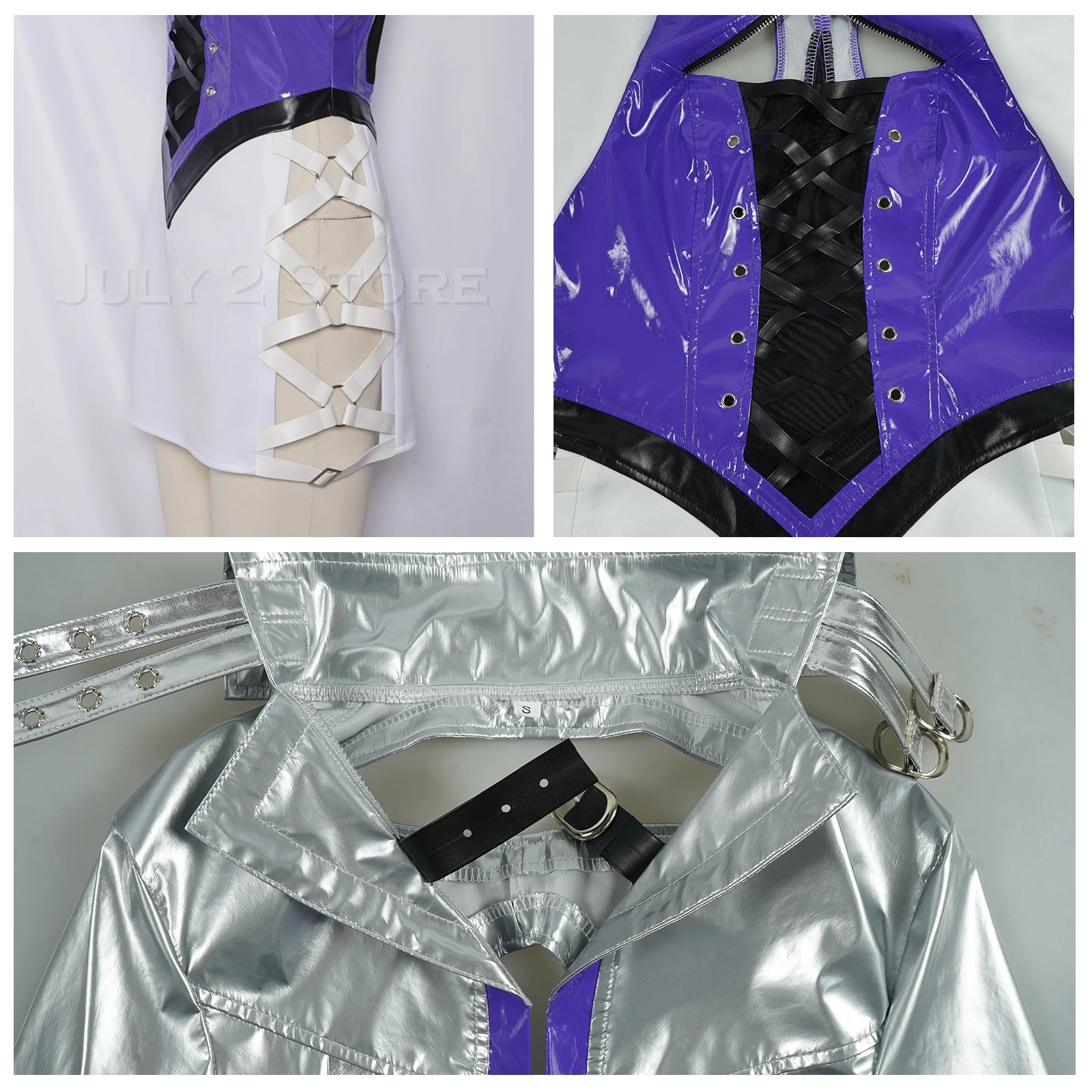 Anime KOF Shermie Cosplay disfraz abrigo Sexy mujer traje luchadores ropa de fiesta de Halloween Naraka: falda Bladepoint D juego de rol