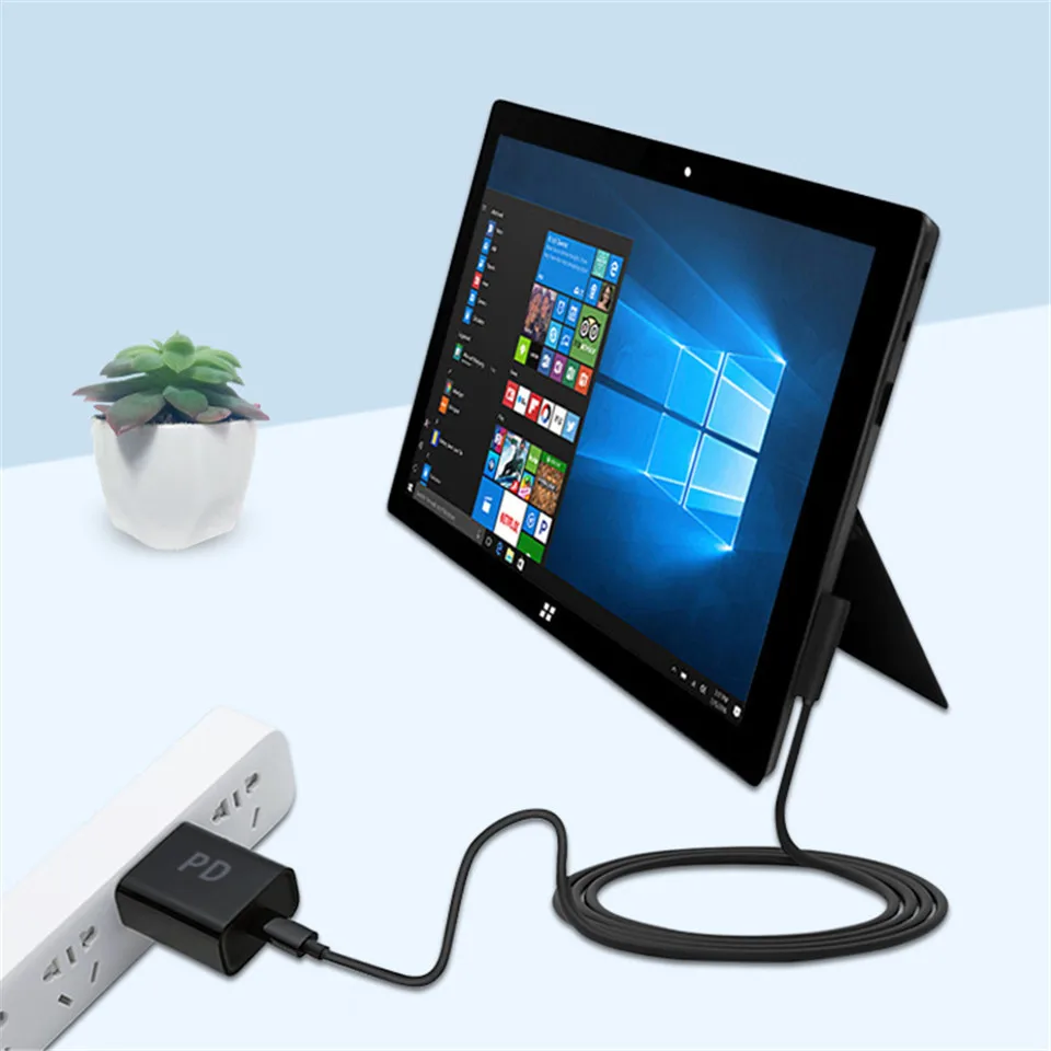 Charger Adapter USB Type C PD Fast Charging Cable Power Supply For Microsoft Surface PRO1/2 Pro 7/6/5/4/3 Book/Book 2