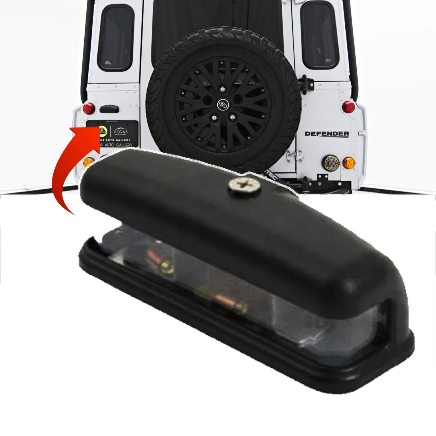 Rear License Number Lamp Plate Bulb For Land Rover Series 2 3 Defender 90 110 130 1987-2016