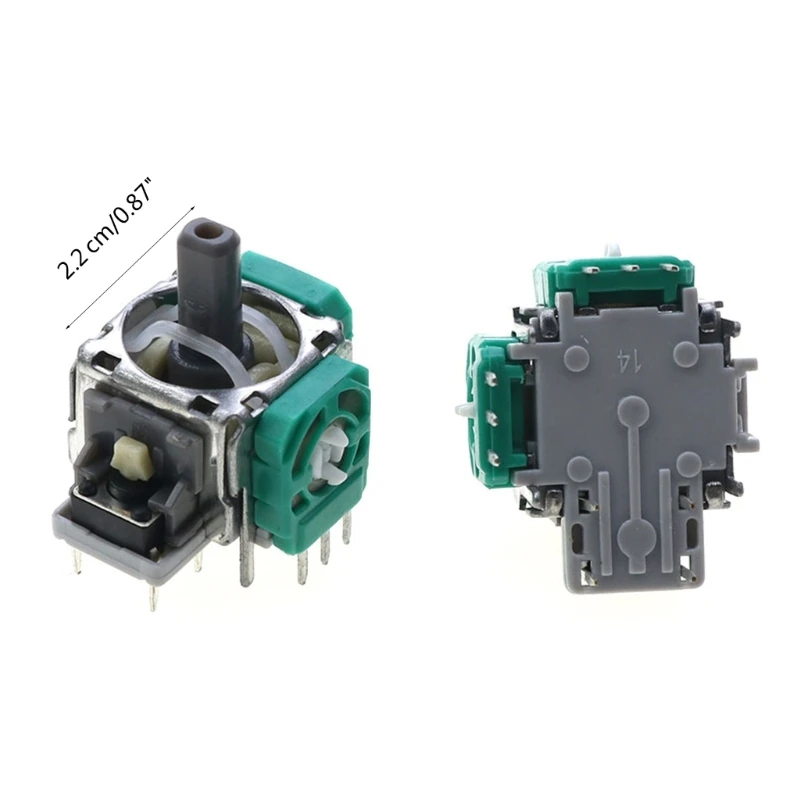 6 In 13D Analog Stick 3 Pin Sensor Module Potentiometer with ThumbSticks Caps Repair Parts Fit for Switch Pro Controller