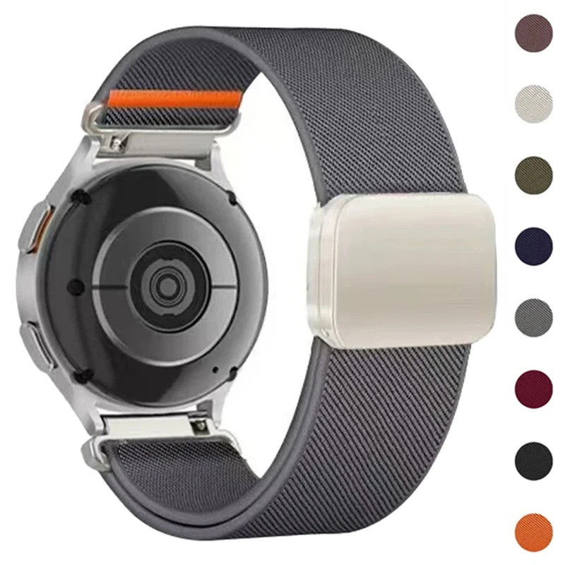 20mm 22mm Nylon Strap For Garmin Venu 4 3 2 45mm/Active 6 5 Magnetic Bracelet For Forerunner 170/70/165/255/265/570/55 Wristband