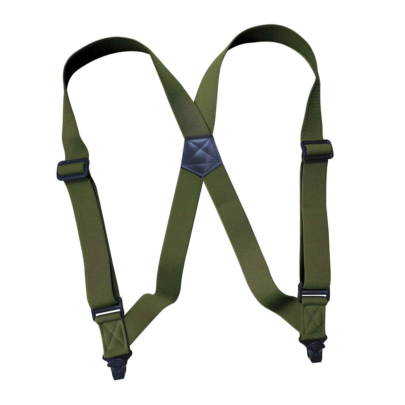 2x サスペンダー メンズ用 調節可能なパンツ ユーティリティ 結婚式用 グリーン