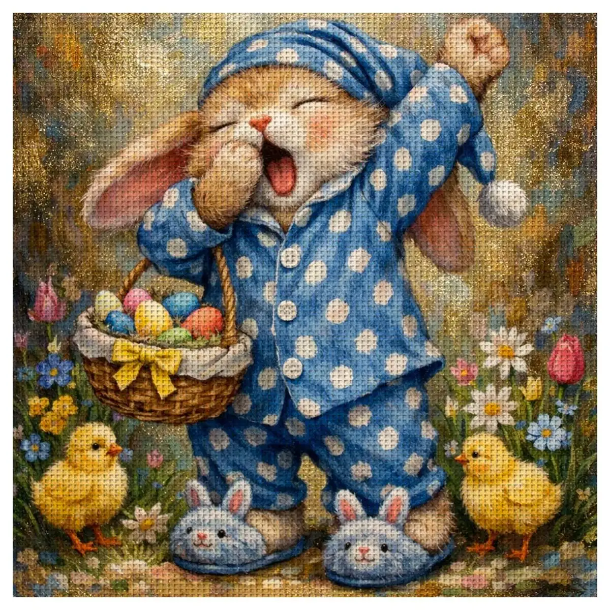 1 Stück 30x30 cm/11,8 Zoll Herbsttag Gestempeltes Kreuzstich-Set DIY-Kit 11/14/16CT DIY-Stickset DIY-Kreuzstich-Set – Detail 2