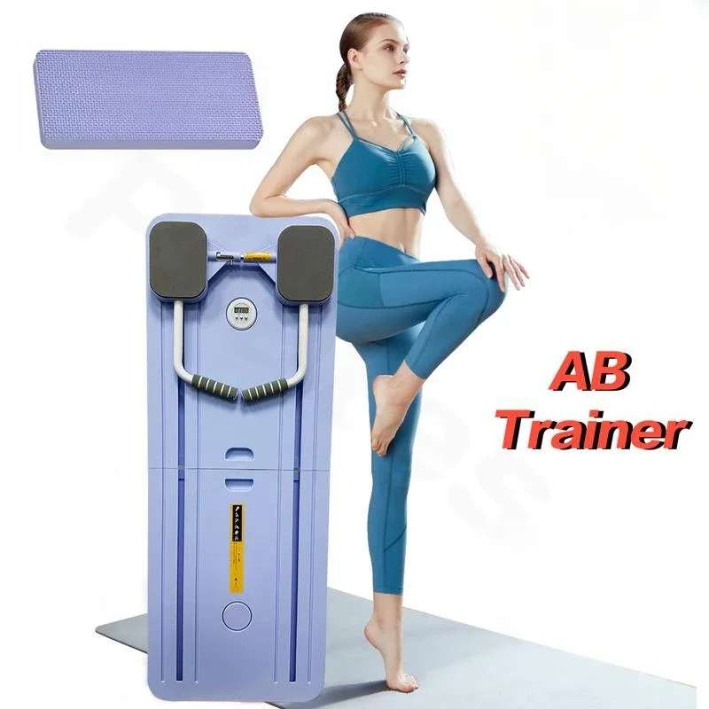 Elbow Support Automatic Rebound Abdominal Board with Knee Mat and Time Ab Exercise Machine for Home