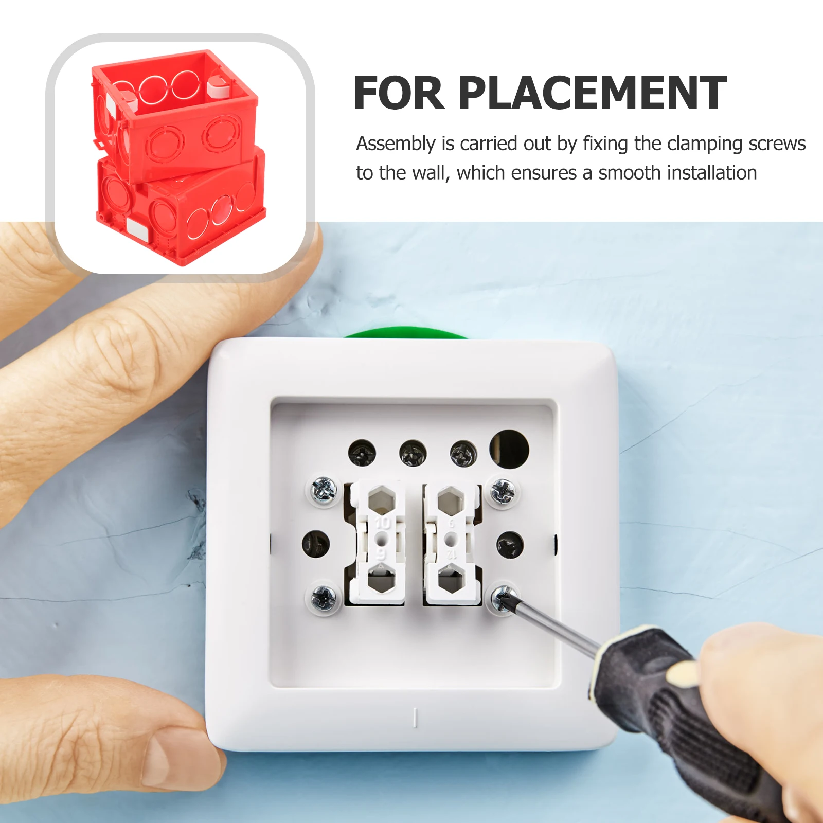 

10pcs 86 Type Wall Socket Box Floating Nut Double Hard Flame Retardant Surface Mount Hidden Installation Junction Boxes