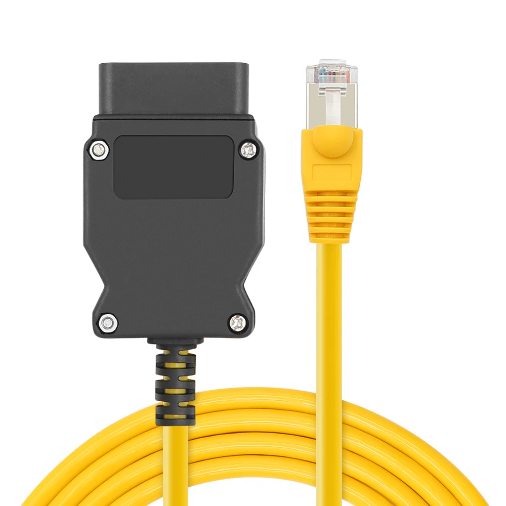 for E-SYS ENET Yellow OBD Cable Coding for ICOM BMW F-series Diagnostic Cable to OBD Interface Cable Ethernet Interface Adapter
