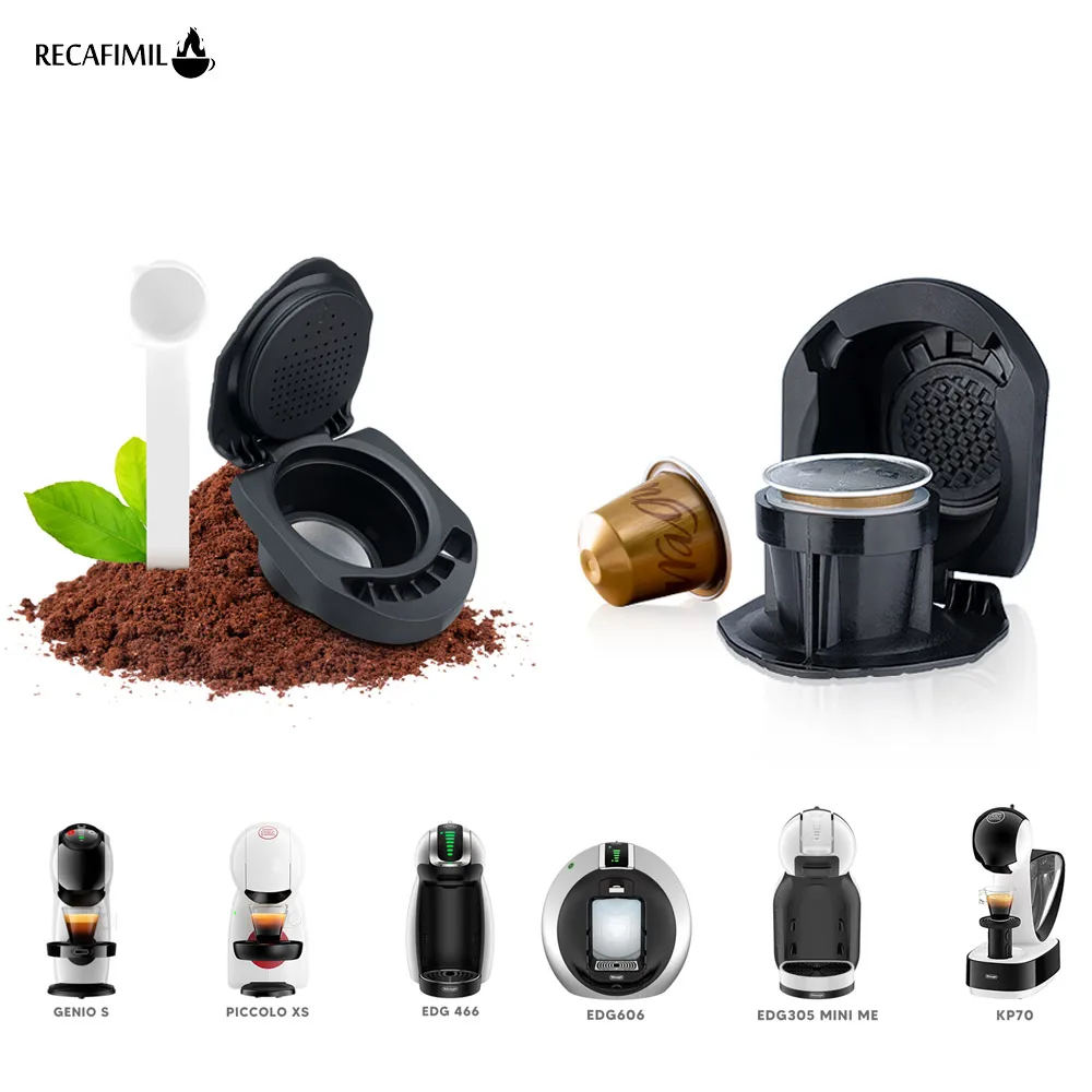 Refill Reusable Capsule Adapter for Dolce Gusto Coffee Powder or Coffee Capsule Convert for Genio S Piccolo XS Machine