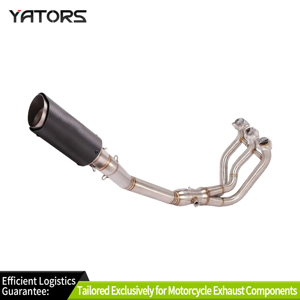 

Exhaust Systems For Yamaha FZ09 MT-09 2014-23 Full Exhaust System Header Link Pipe 51mm Muffler Exhausts Pipes