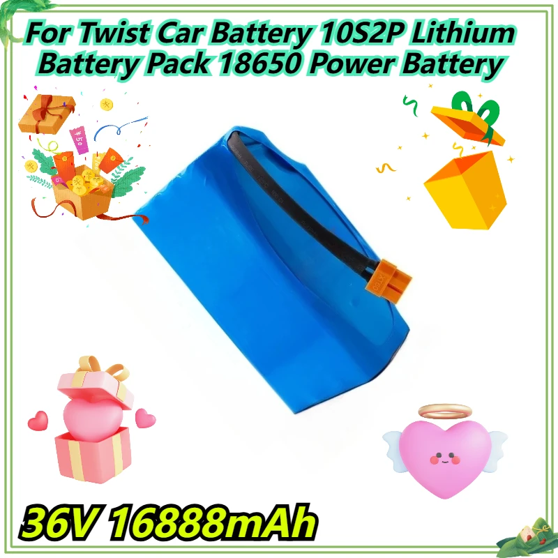 

36V 16888mAh For Twist Car Battery 10S2P Lithium Battery Pack 18650 Power Battery